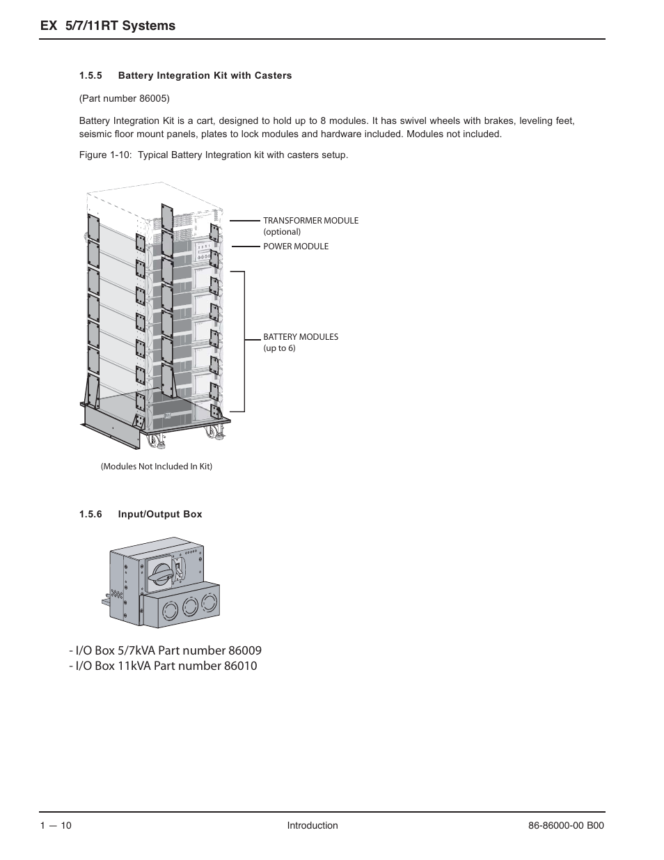 Ex 5/7/11rt systems | MGE UPS Systems EX-7 User Manual | Page 24 / 76