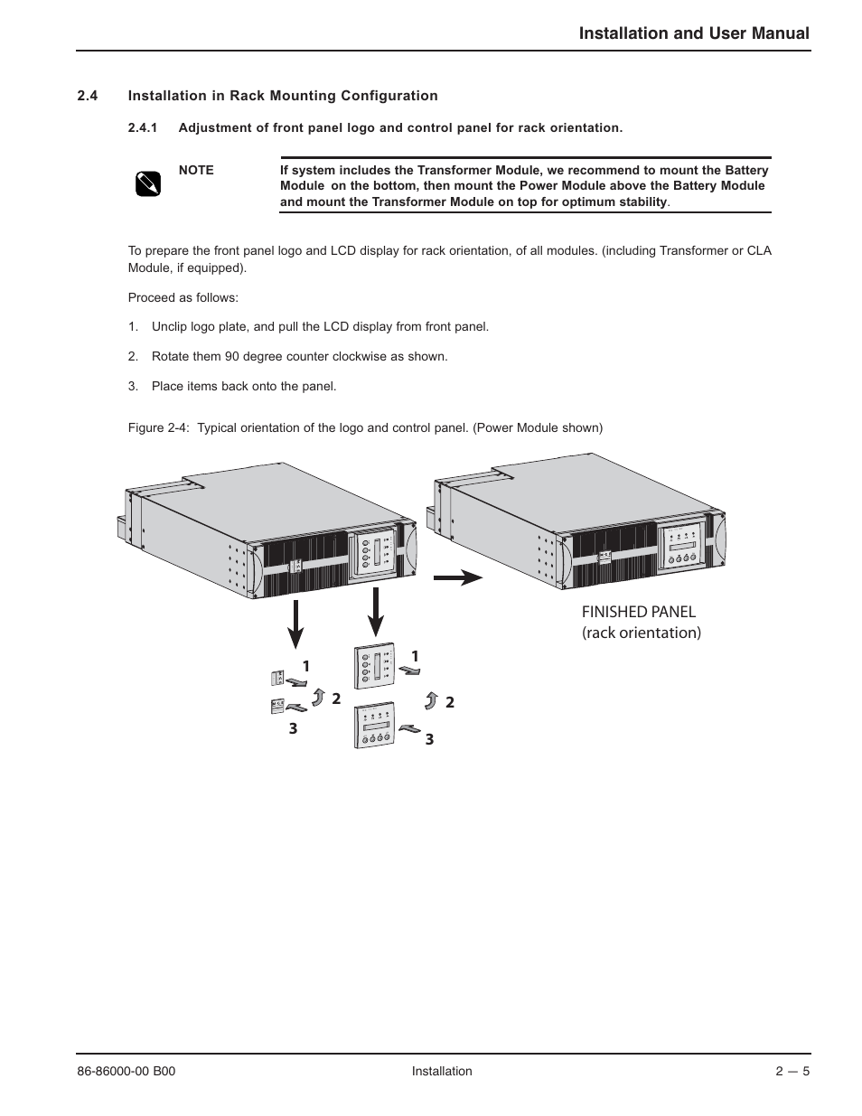 Installation and user manual | MGE UPS Systems EX-7 User Manual | Page 31 / 76