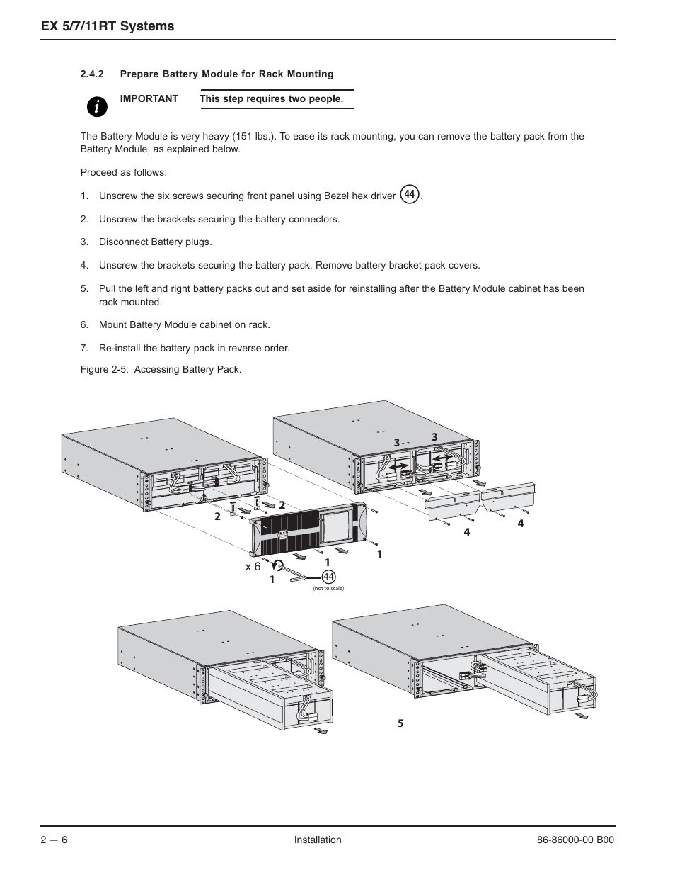Ex 5/7/11rt systems | MGE UPS Systems EX-7 User Manual | Page 32 / 76