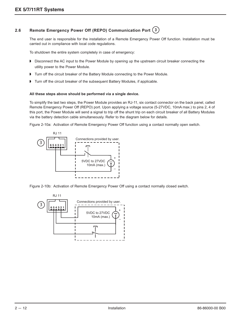 Ex 5/7/11rt systems | MGE UPS Systems EX-7 User Manual | Page 38 / 76