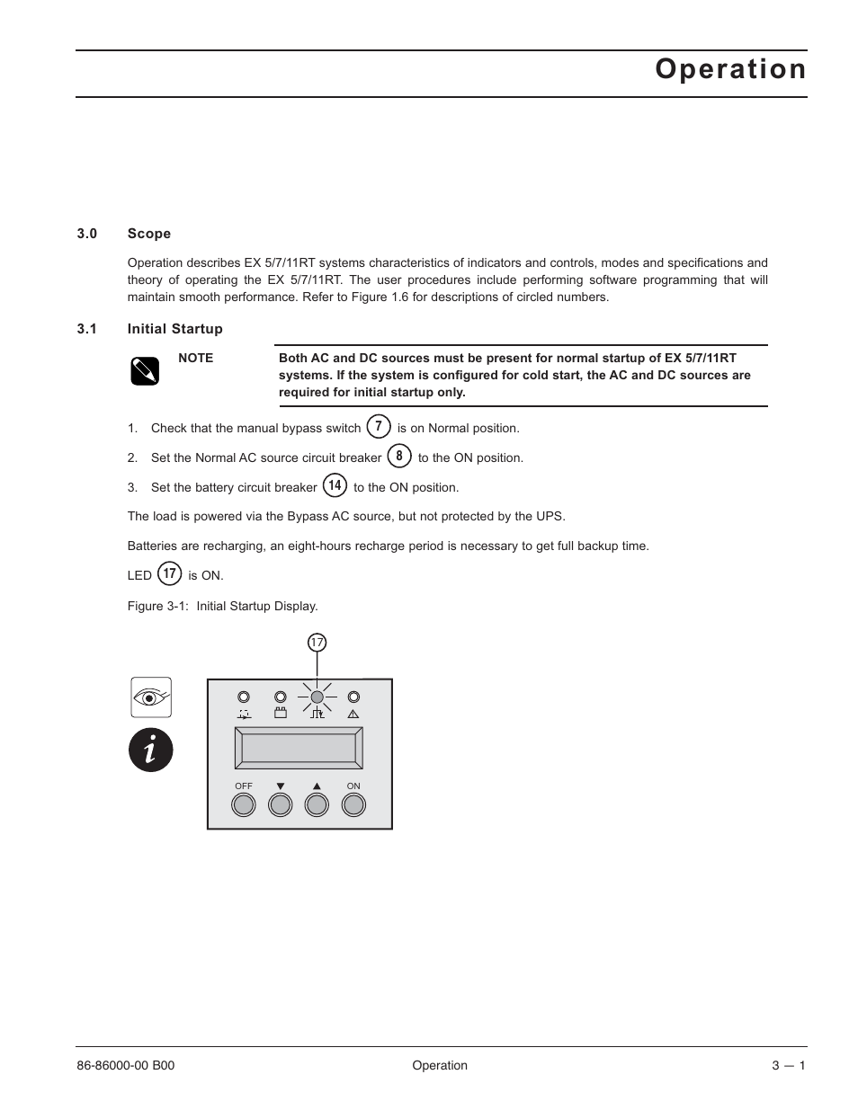 Operation | MGE UPS Systems EX-7 User Manual | Page 47 / 76