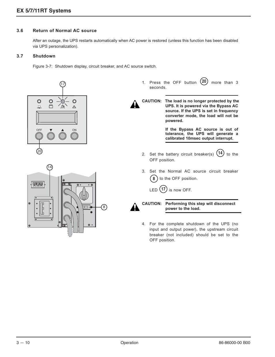 Ex 5/7/11rt systems | MGE UPS Systems EX-7 User Manual | Page 56 / 76