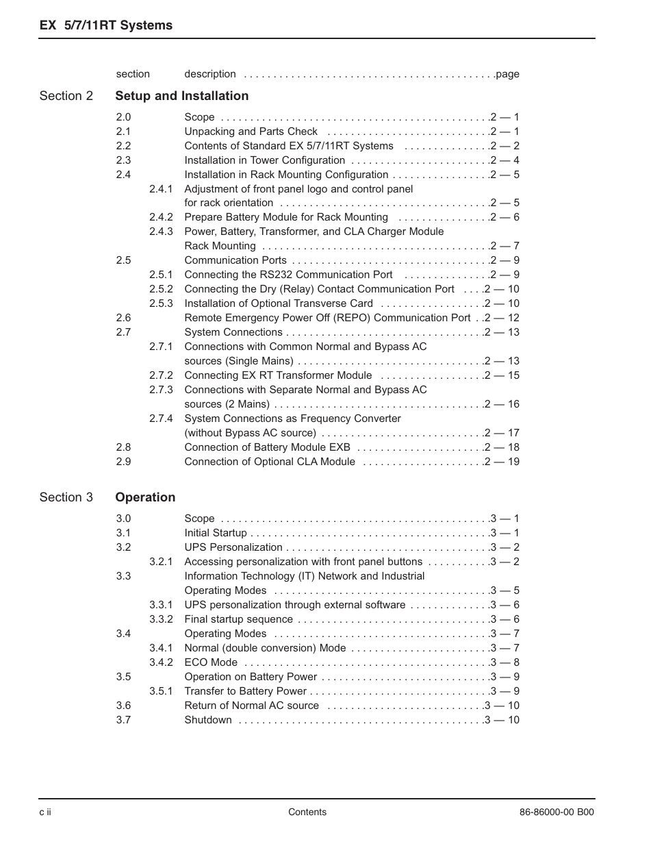 MGE UPS Systems EX-7 User Manual | Page 6 / 76