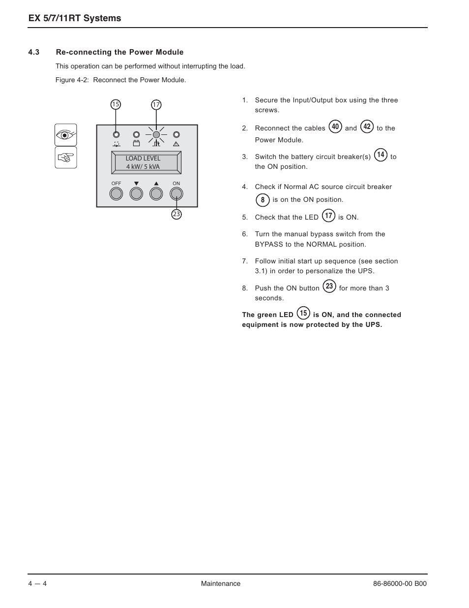 Ex 5/7/11rt systems | MGE UPS Systems EX-7 User Manual | Page 60 / 76