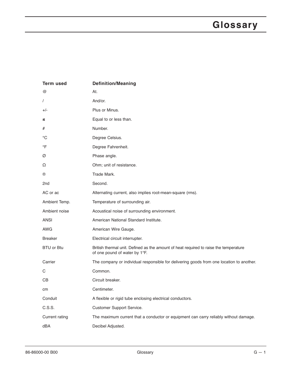 Glossary | MGE UPS Systems EX-7 User Manual | Page 71 / 76