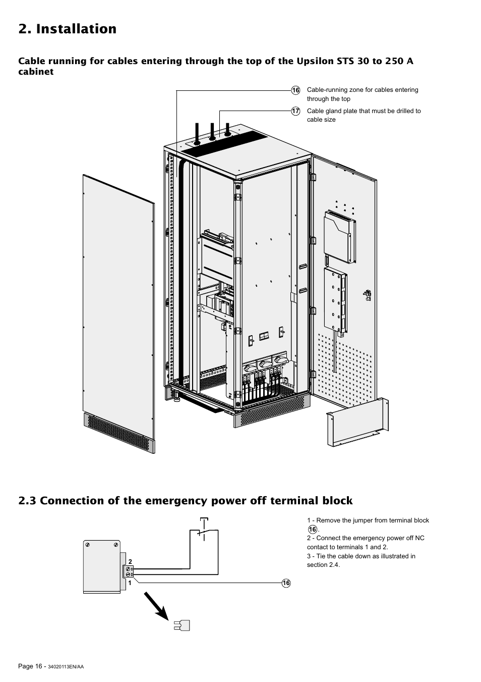Installation | MGE UPS Systems 30A User Manual | Page 16 / 30