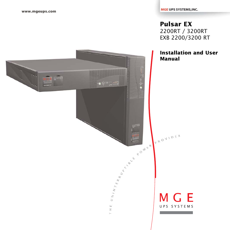 MGE UPS Systems Pulsar EX 2200RT User Manual | 28 pages