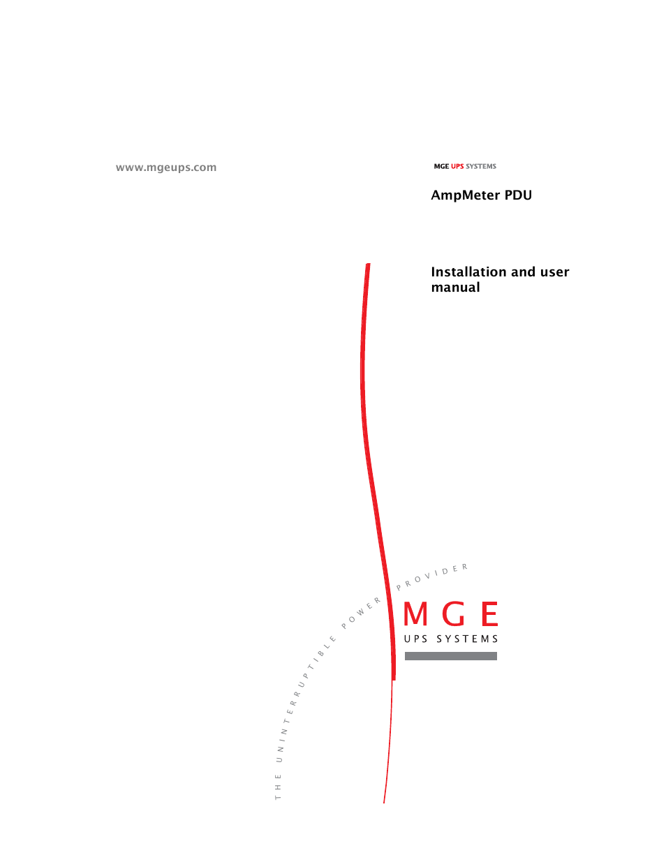 MGE UPS Systems AmpMeter PDU User Manual | 52 pages