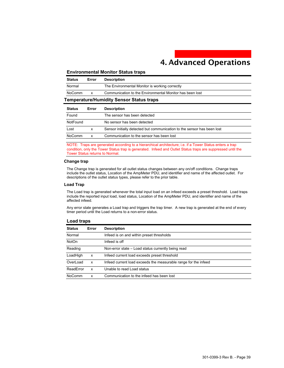 Advanced operations | MGE UPS Systems AmpMeter PDU User Manual | Page 39 / 52
