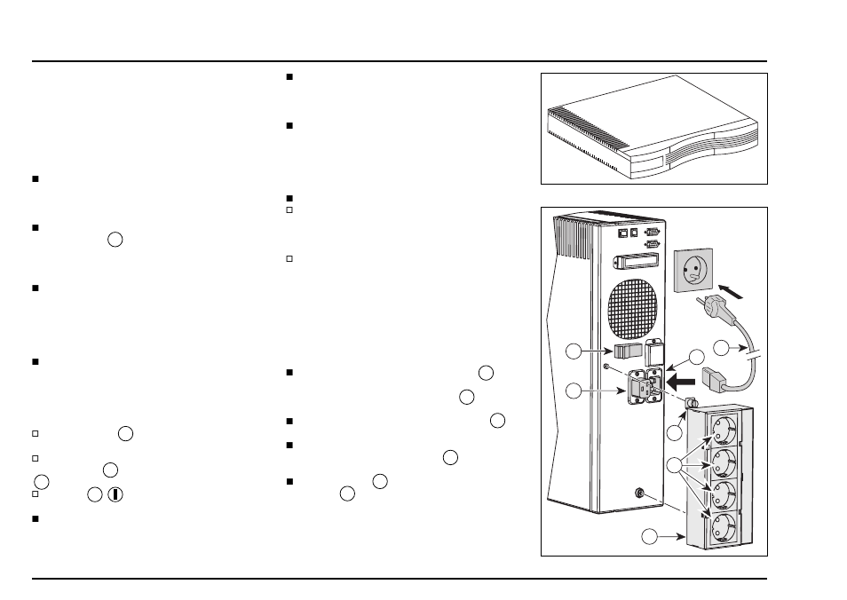 Installation, Aufstellung, Vorbedingungen zur inbetriebnahme | Anschluß der pulsar ex, Pulsar ex mit dem modul "ausgangs-steckdosen | MGE UPS Systems pulsar EX15 User Manual | Page 52 / 106