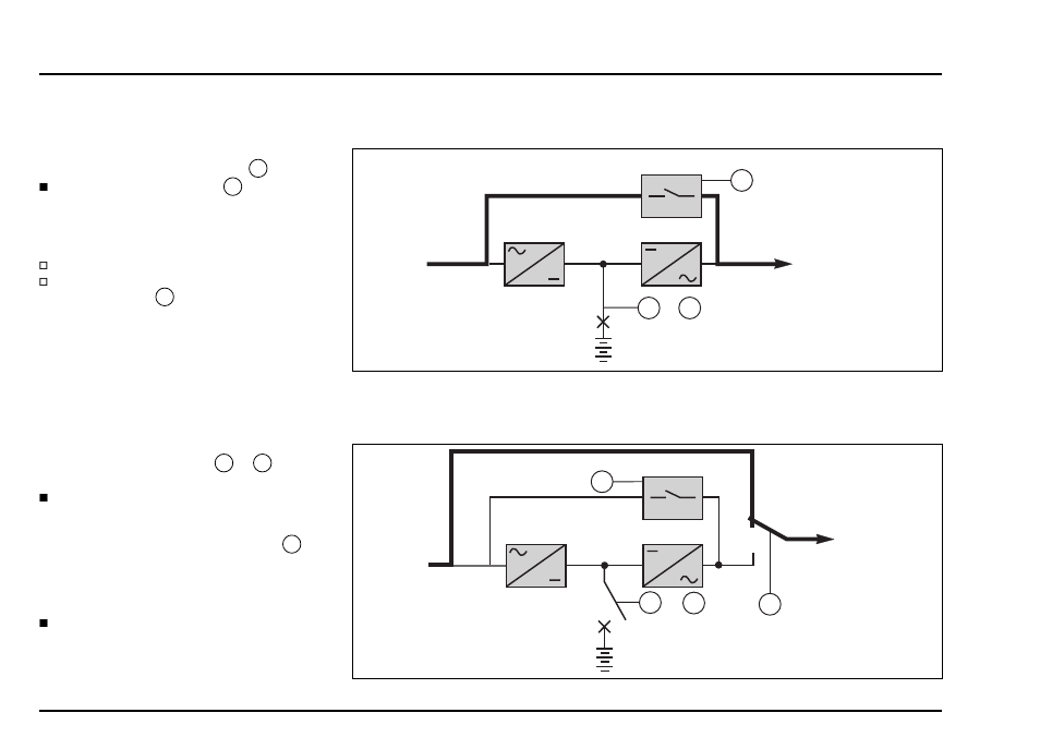 Explotación, Continuación), Funcionamiento de las opciones de by-pass | By-pass manual, By-pass automático | MGE UPS Systems pulsar EX15 User Manual | Page 88 / 106