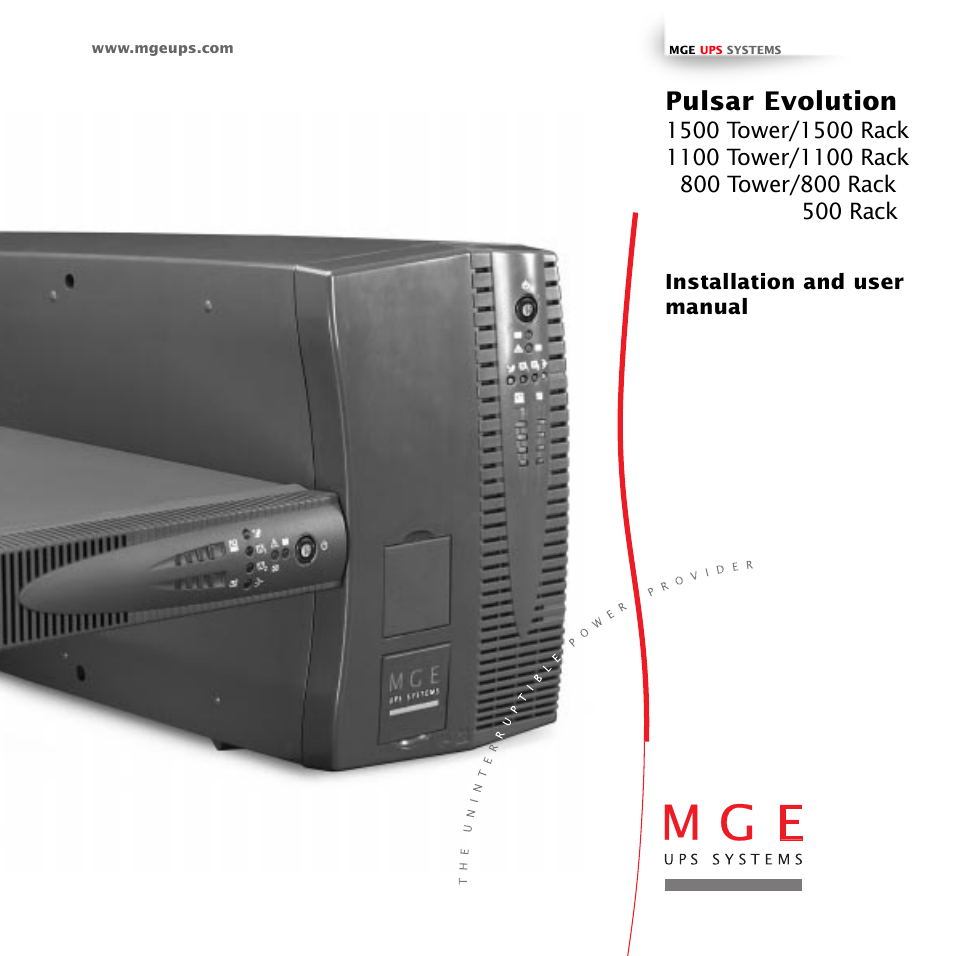 MGE UPS Systems 1500 Tower User Manual | 36 pages