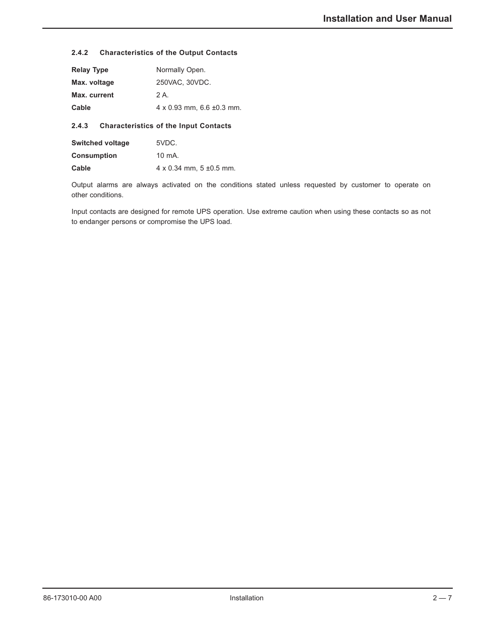 Installation and user manual | MGE UPS Systems 40-75KVA User Manual | Page 25 / 56