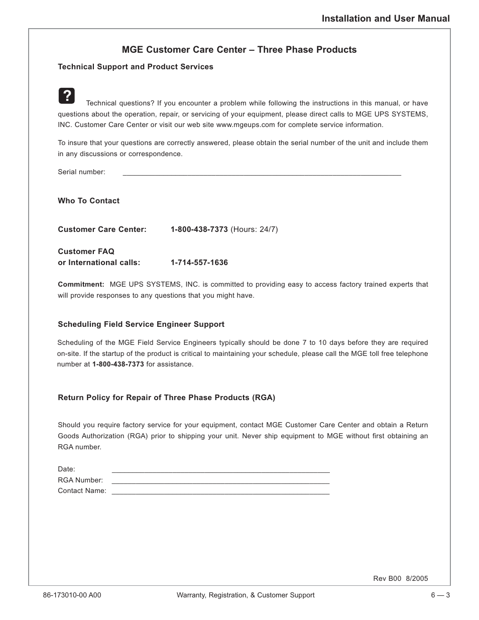 MGE UPS Systems 40-75KVA User Manual | Page 45 / 56