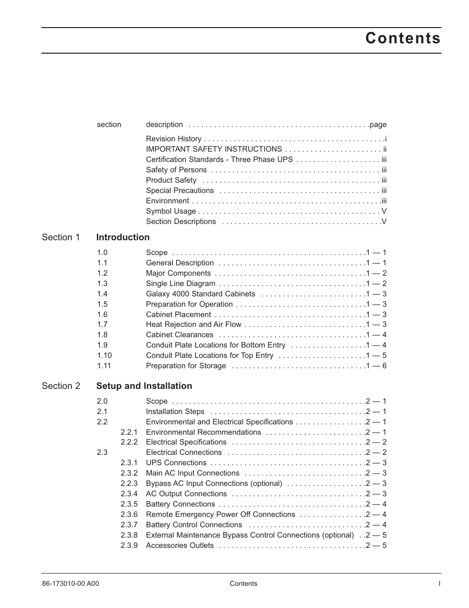 MGE UPS Systems 40-75KVA User Manual | Page 7 / 56