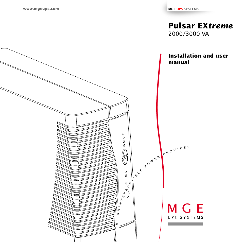 MGE UPS Systems 3000 VA User Manual | 34 pages