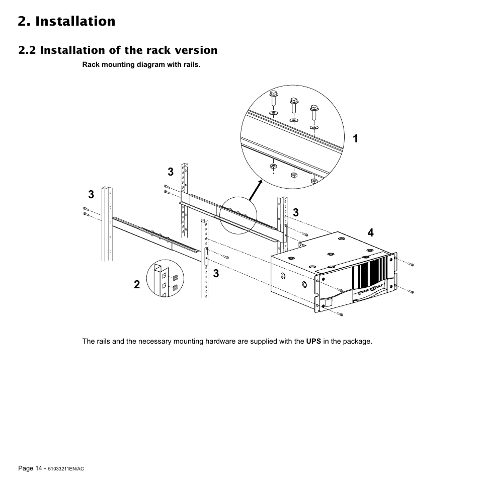 Installation | MGE UPS Systems 3000 VA User Manual | Page 14 / 34