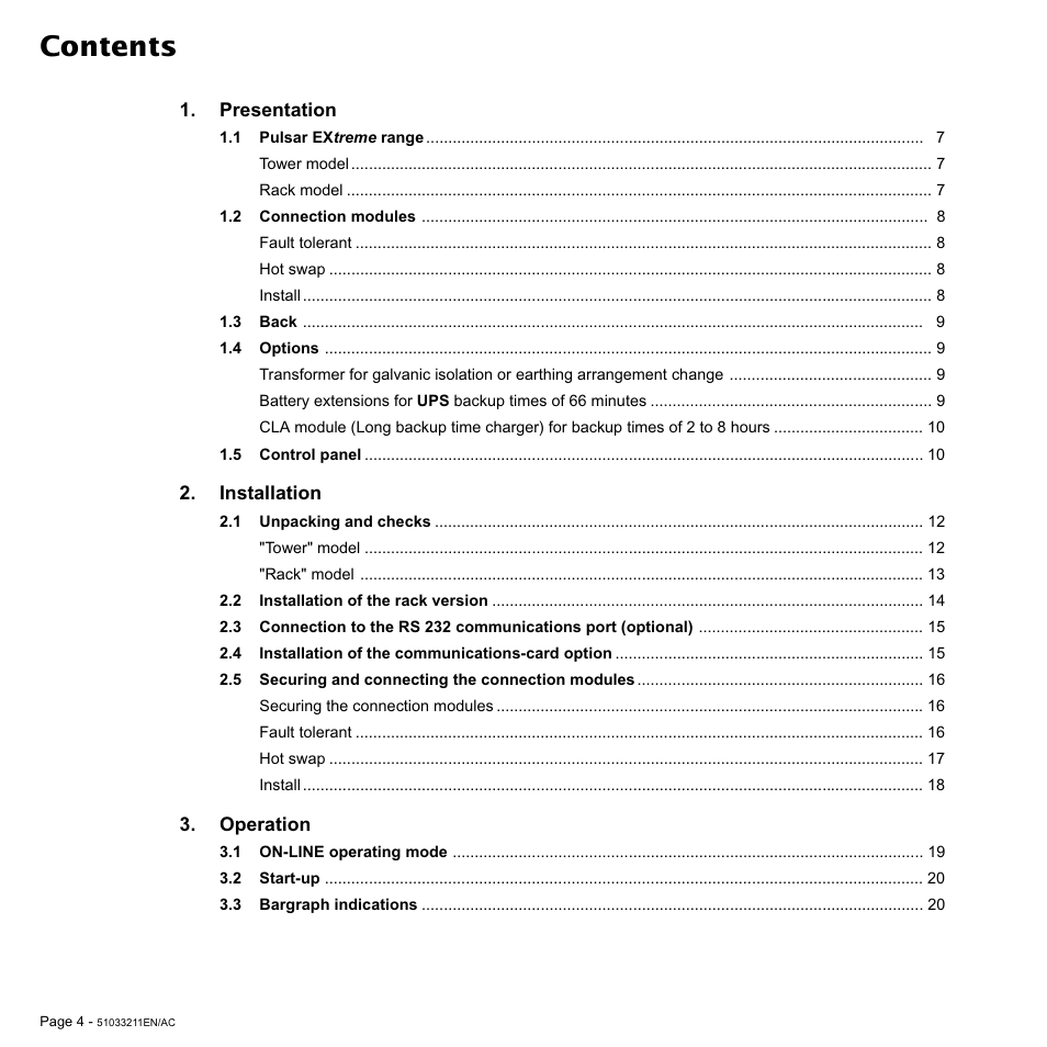 MGE UPS Systems 3000 VA User Manual | Page 4 / 34