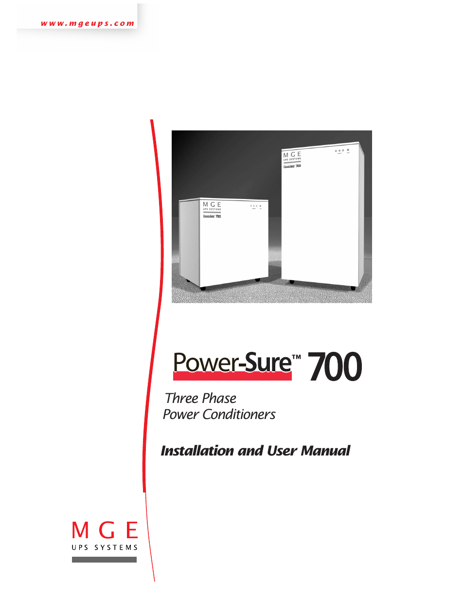 MGE UPS Systems POWER-SURE 700 User Manual | 52 pages