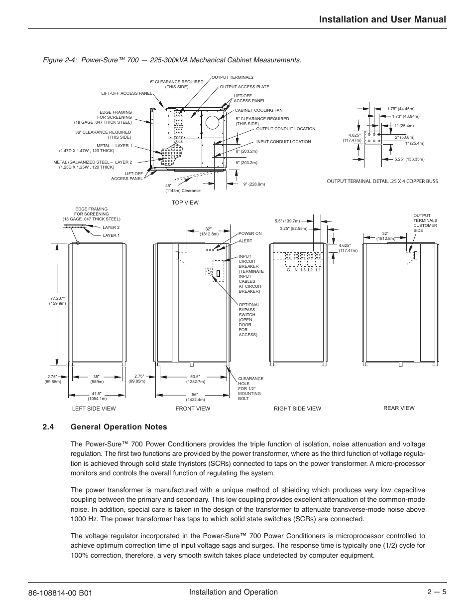 Installation and user manual | MGE UPS Systems POWER-SURE 700 User Manual | Page 19 / 52