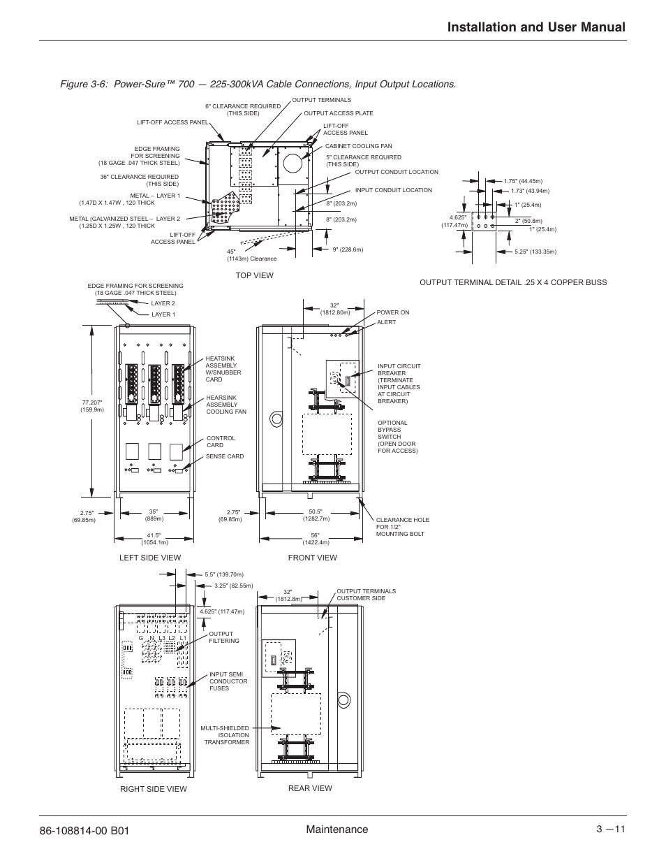 Installation and user manual, Maintenance | MGE UPS Systems POWER-SURE 700 User Manual | Page 33 / 52