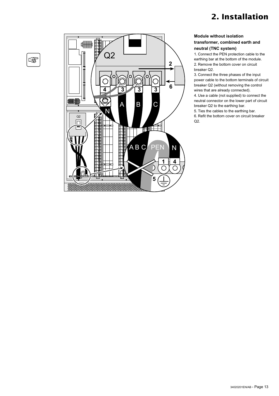 Installation | MGE UPS Systems 250A User Manual | Page 13 / 34