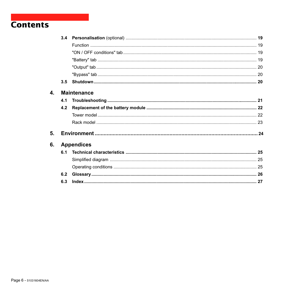 MGE UPS Systems EX 1500 User Manual | Page 6 / 28