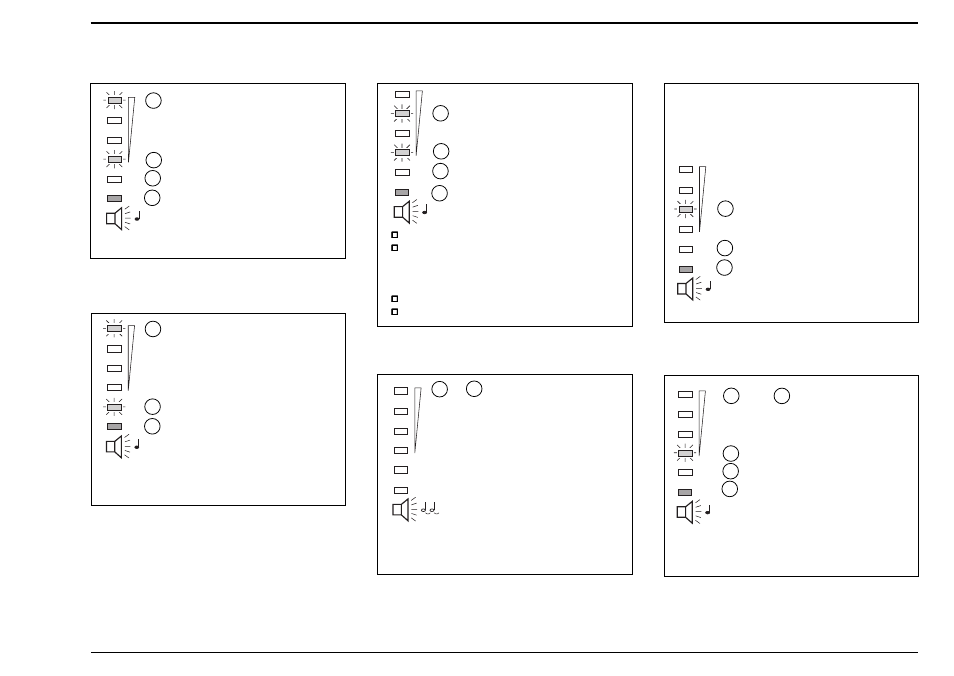 Overload, Operating anomalies, Utility power present | Device fault, Battery fault, Operation on bypass, No utility power present, Battery low | MGE UPS Systems EXB10 User Manual | Page 17 / 18