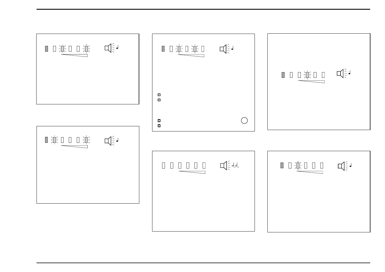 Overload, Operating anomalies, Utility power present | Device fault, Battery fault, Operation on bypass, No utility power present, Battery low | MGE UPS Systems EX20Rack User Manual | Page 21 / 24