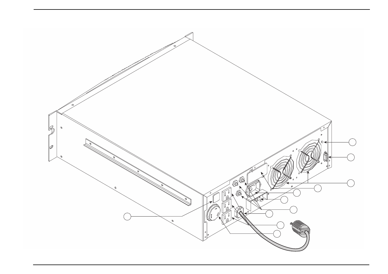 Pulsar ex30 rack rear view | MGE UPS Systems EX20Rack User Manual | Page 9 / 24