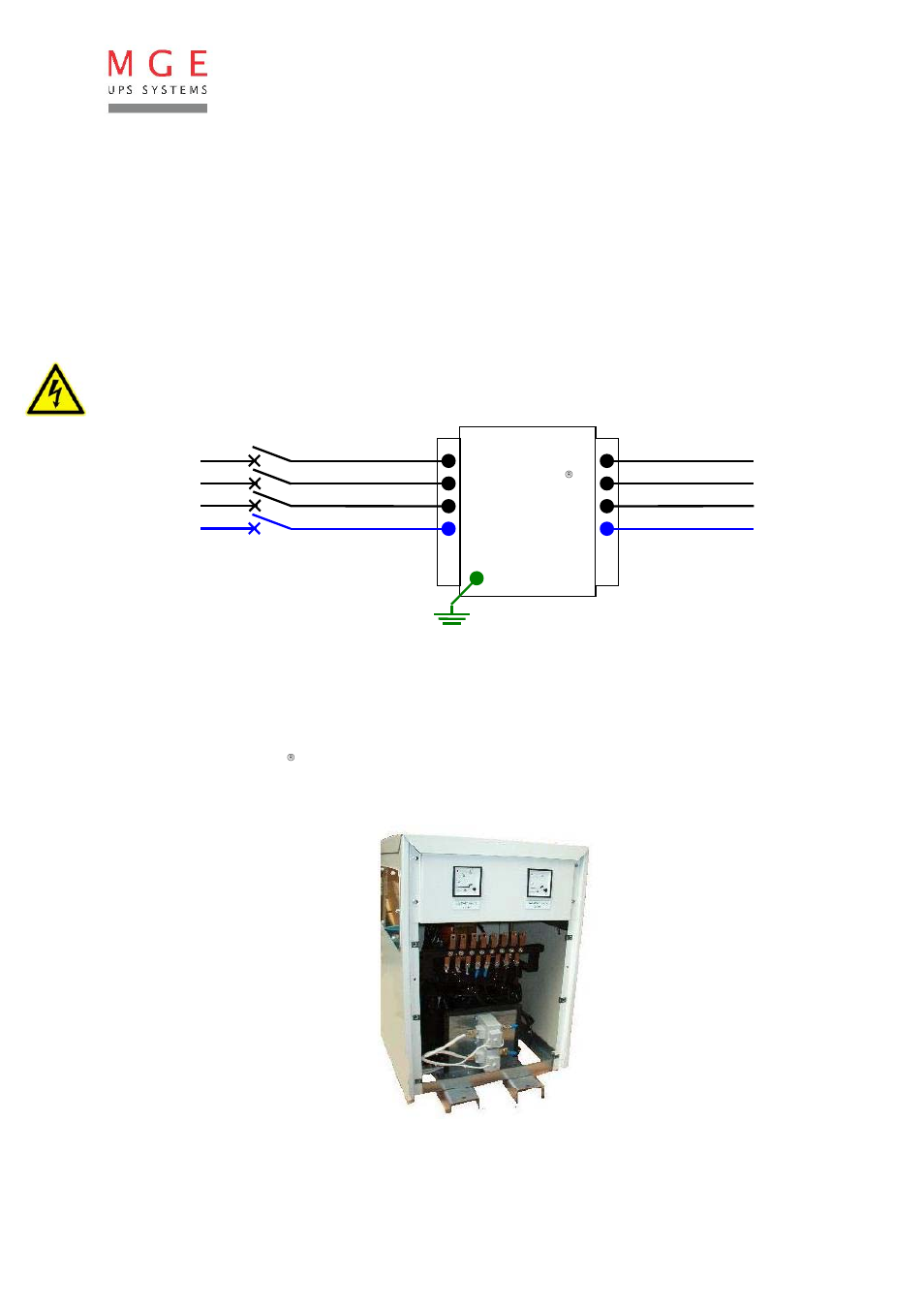 Installation and starting | MGE UPS Systems 12280 kVA User Manual | Page 9 / 13