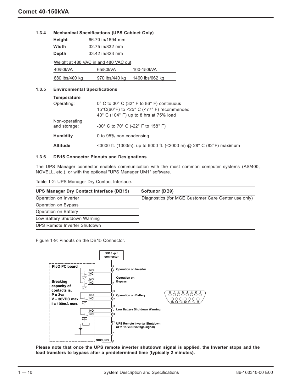 MGE UPS Systems 40-150kVA User Manual | Page 22 / 56