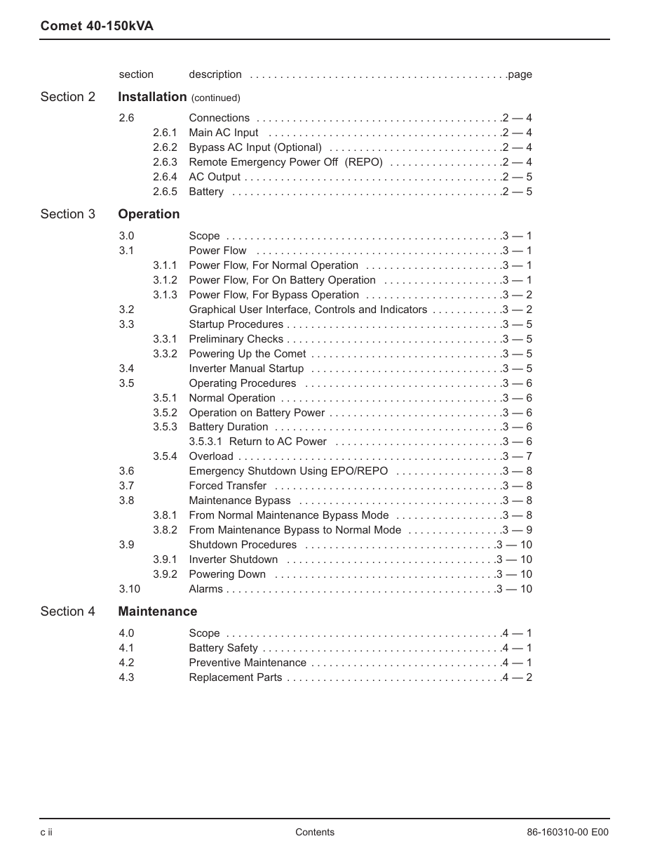 MGE UPS Systems 40-150kVA User Manual | Page 8 / 56