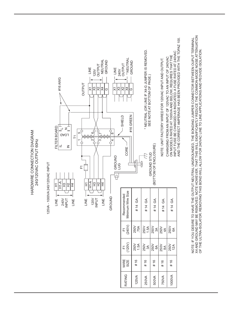 3: circuit diagram for 125va-10, Topaz 100 ultra-isolator transformer | MGE UPS Systems 100 User Manual | Page 20 / 32