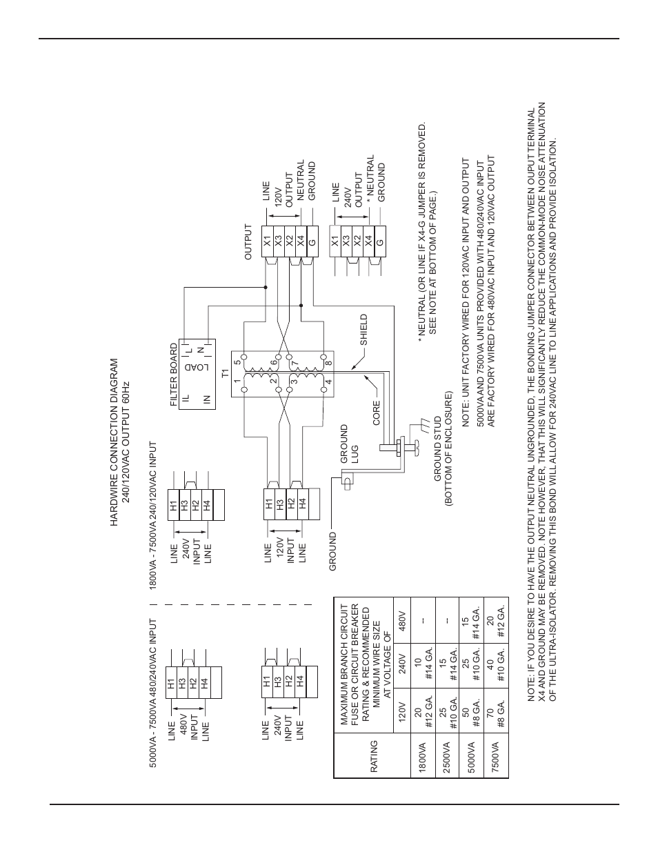 4: circuit diagram for 1800va-7, Installation and user manual | MGE UPS Systems 100 User Manual | Page 21 / 32