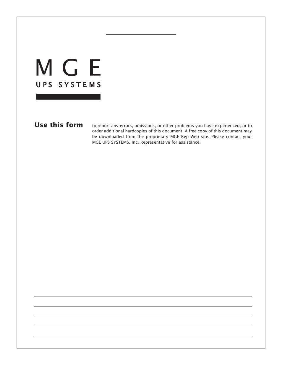 MGE UPS Systems 100 User Manual | Page 29 / 32