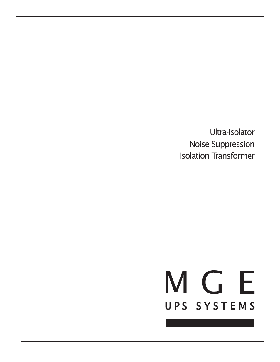 MGE UPS Systems 100 User Manual | Page 3 / 32