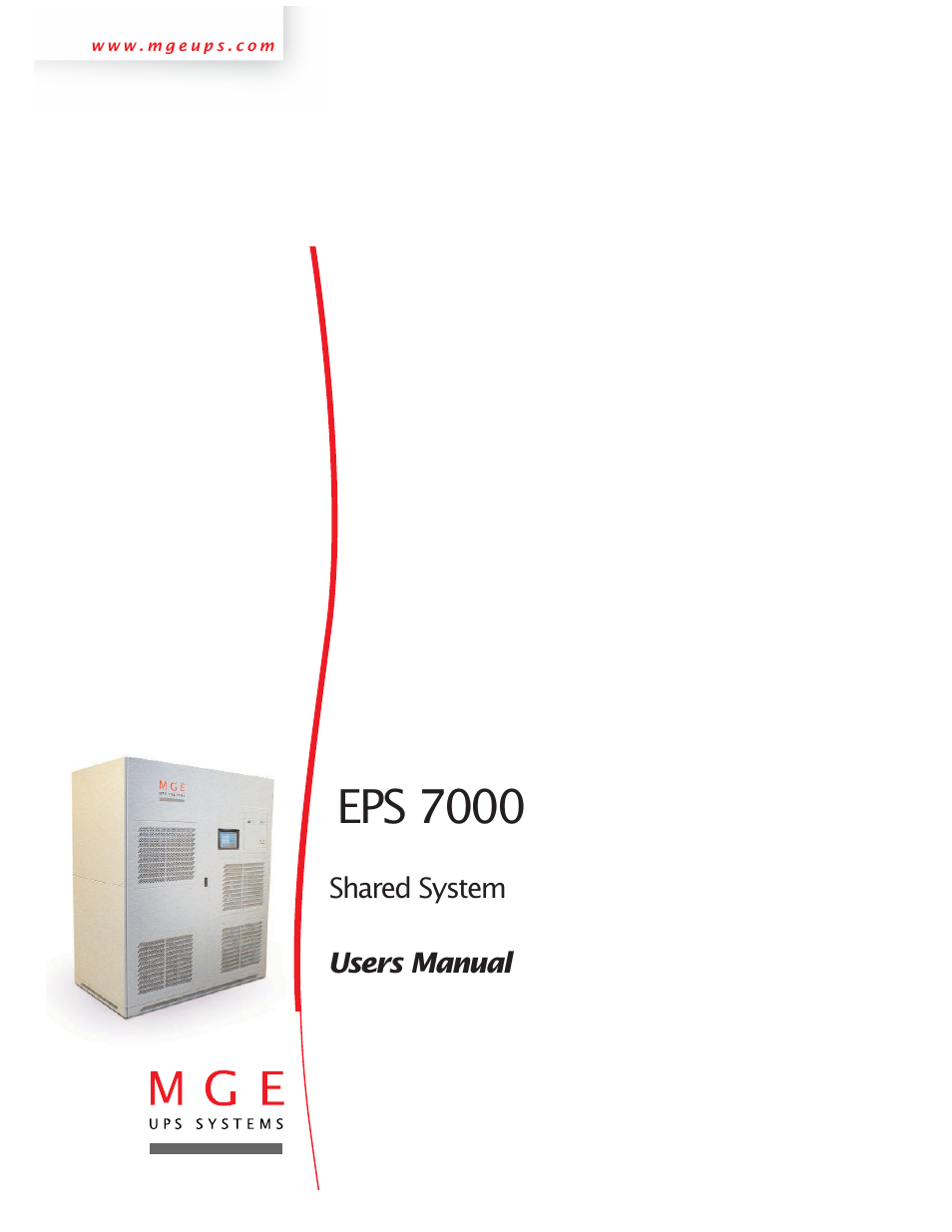 MGE UPS Systems EPS 7000 User Manual | 62 pages