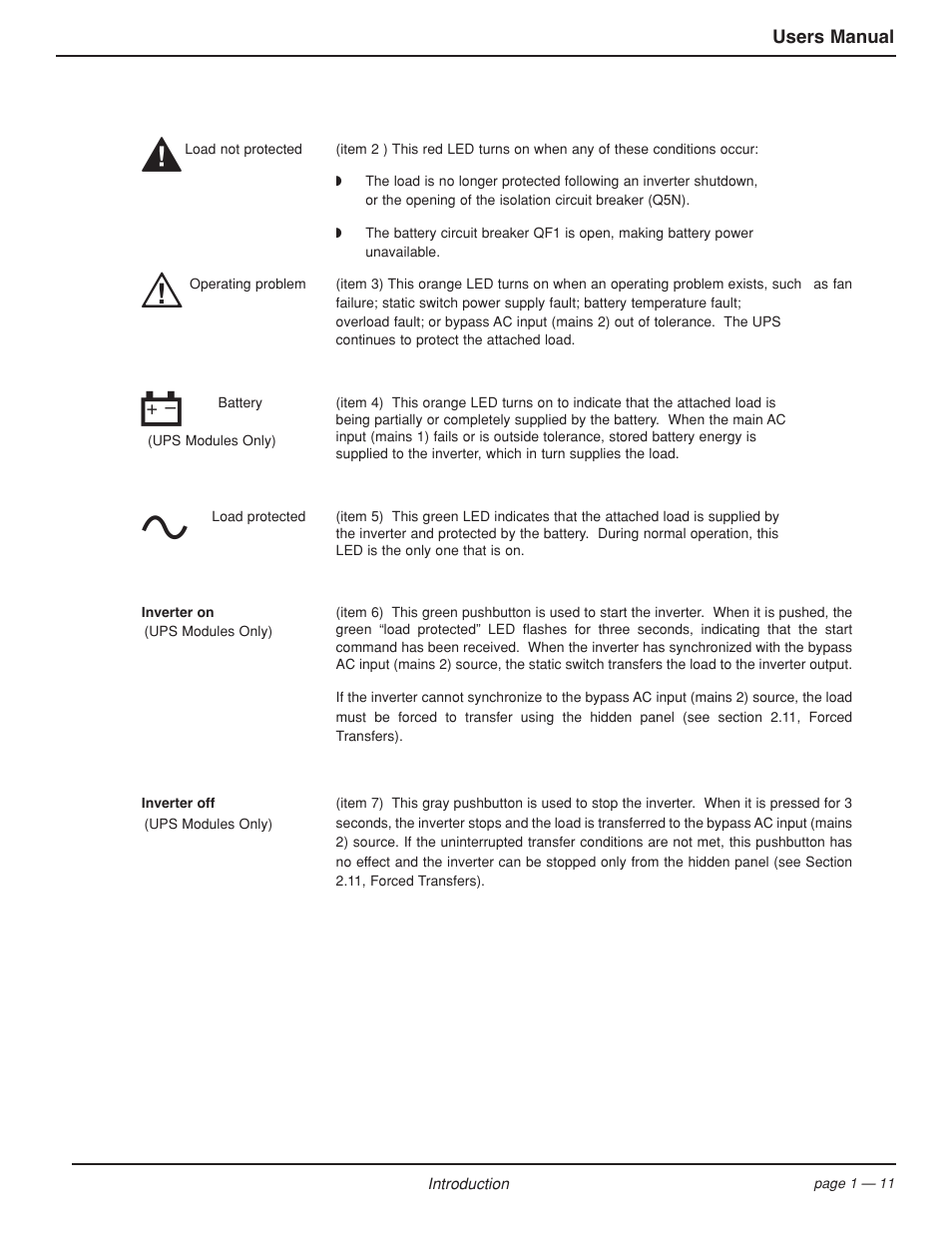 MGE UPS Systems EPS 7000 User Manual | Page 21 / 62