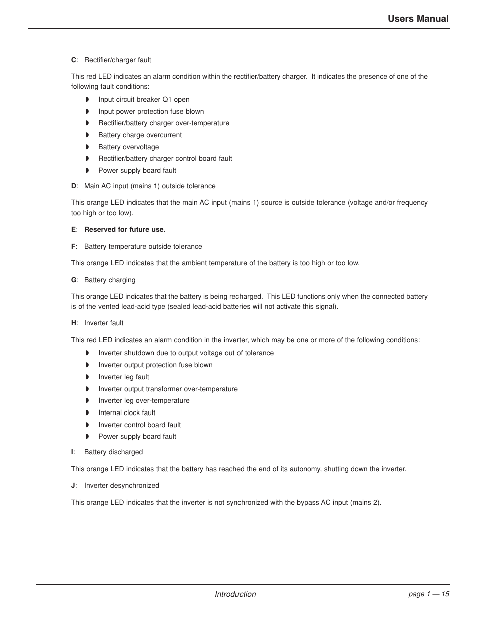Users manual | MGE UPS Systems EPS 7000 User Manual | Page 25 / 62