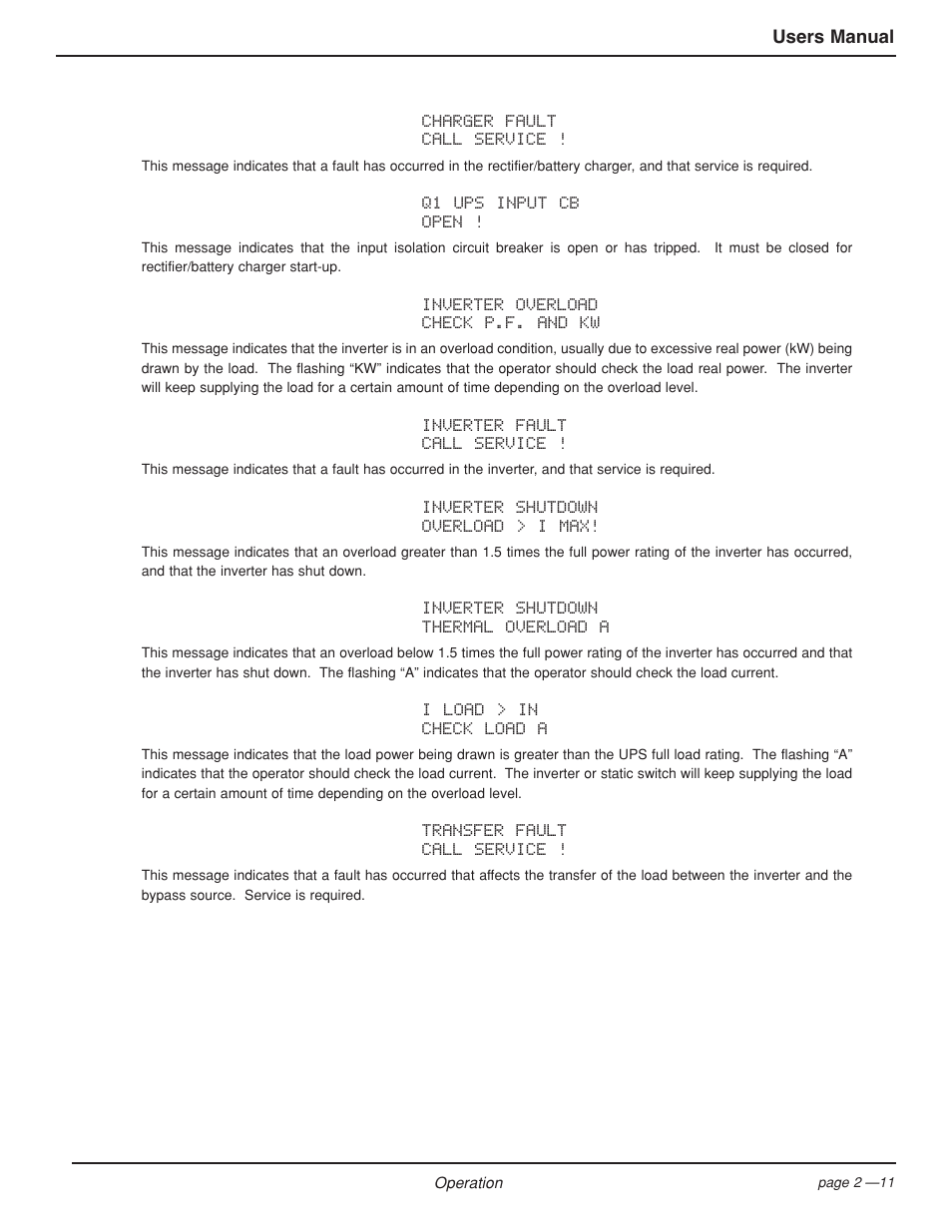 MGE UPS Systems EPS 7000 User Manual | Page 39 / 62