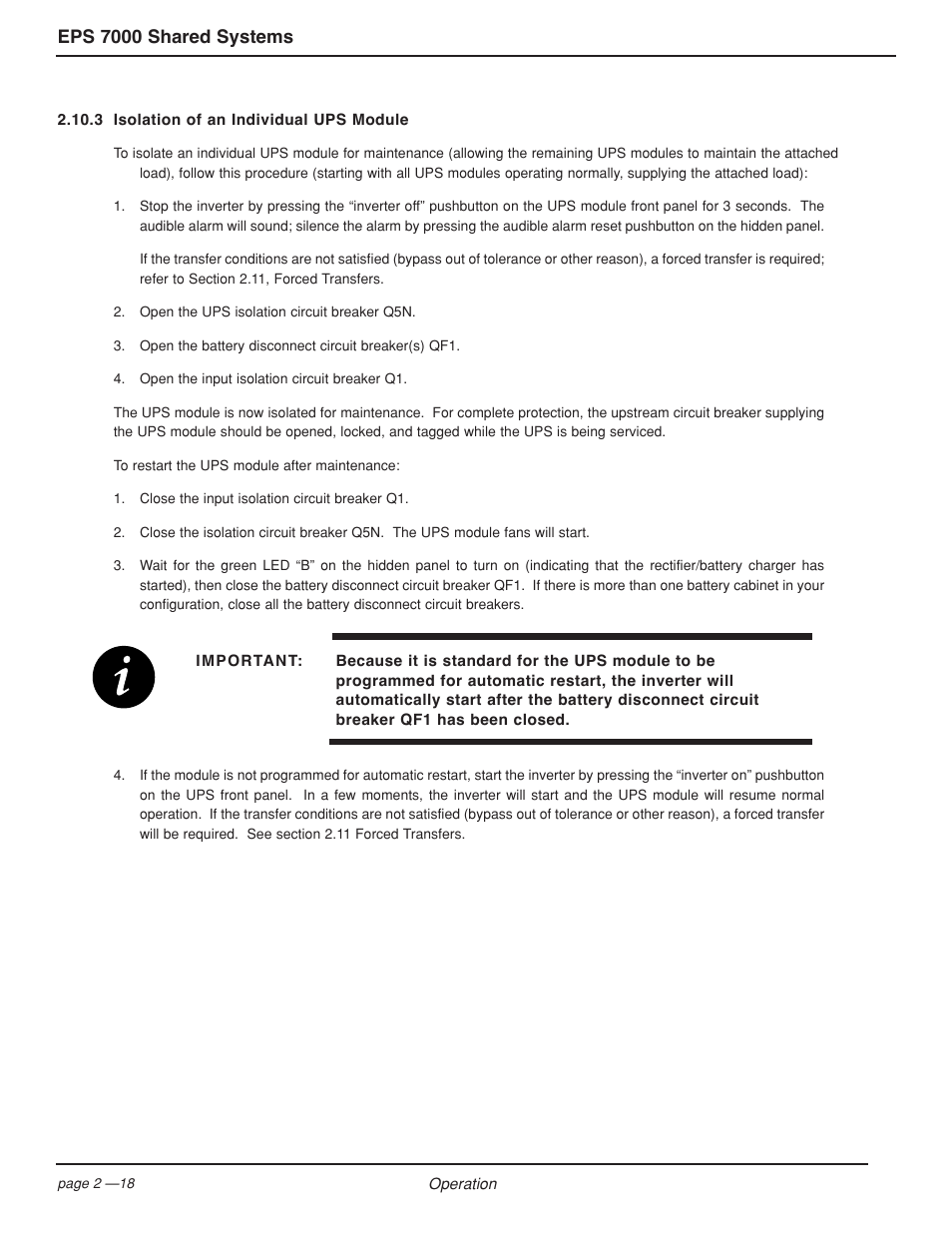 Eps 7000 shared systems | MGE UPS Systems EPS 7000 User Manual | Page 46 / 62