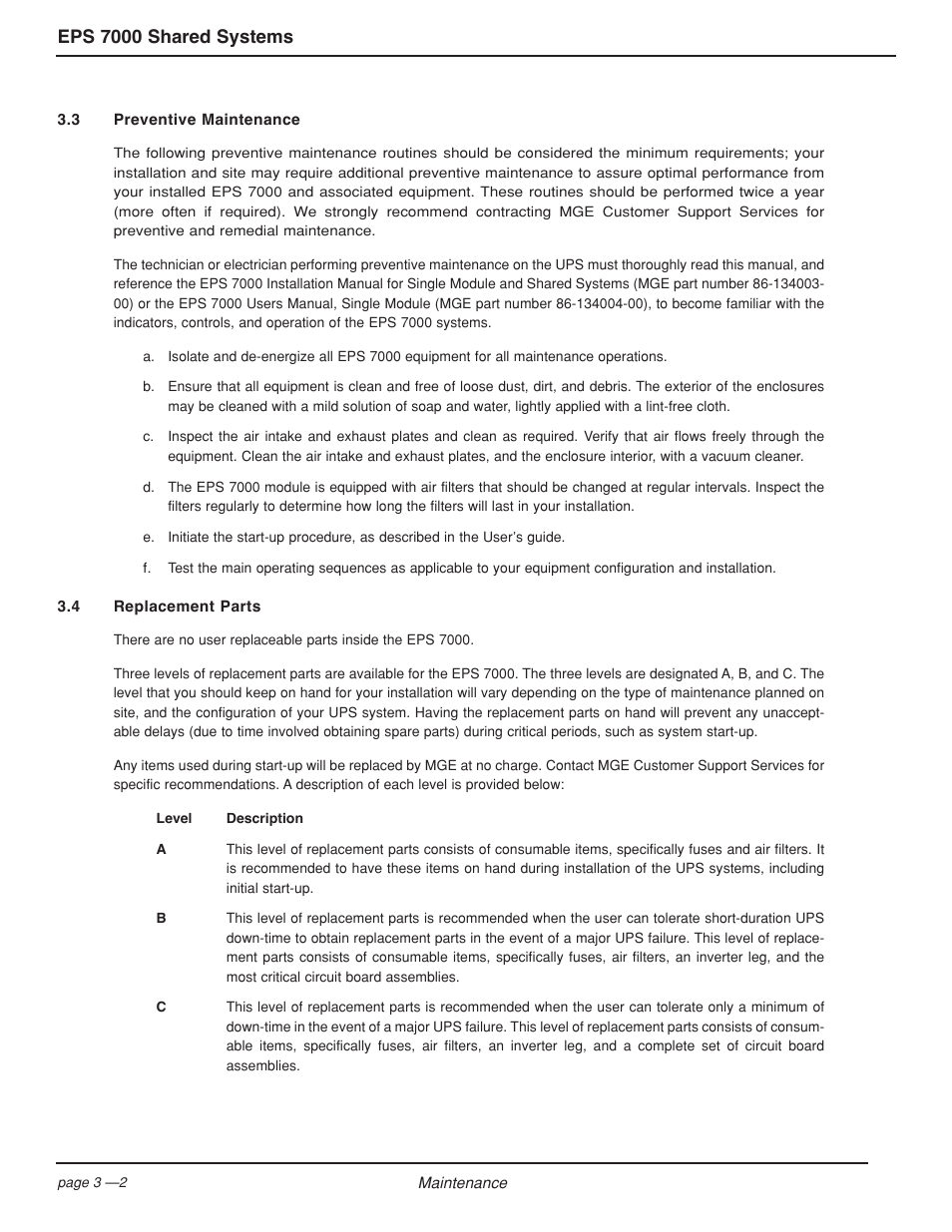 Eps 7000 shared systems | MGE UPS Systems EPS 7000 User Manual | Page 50 / 62