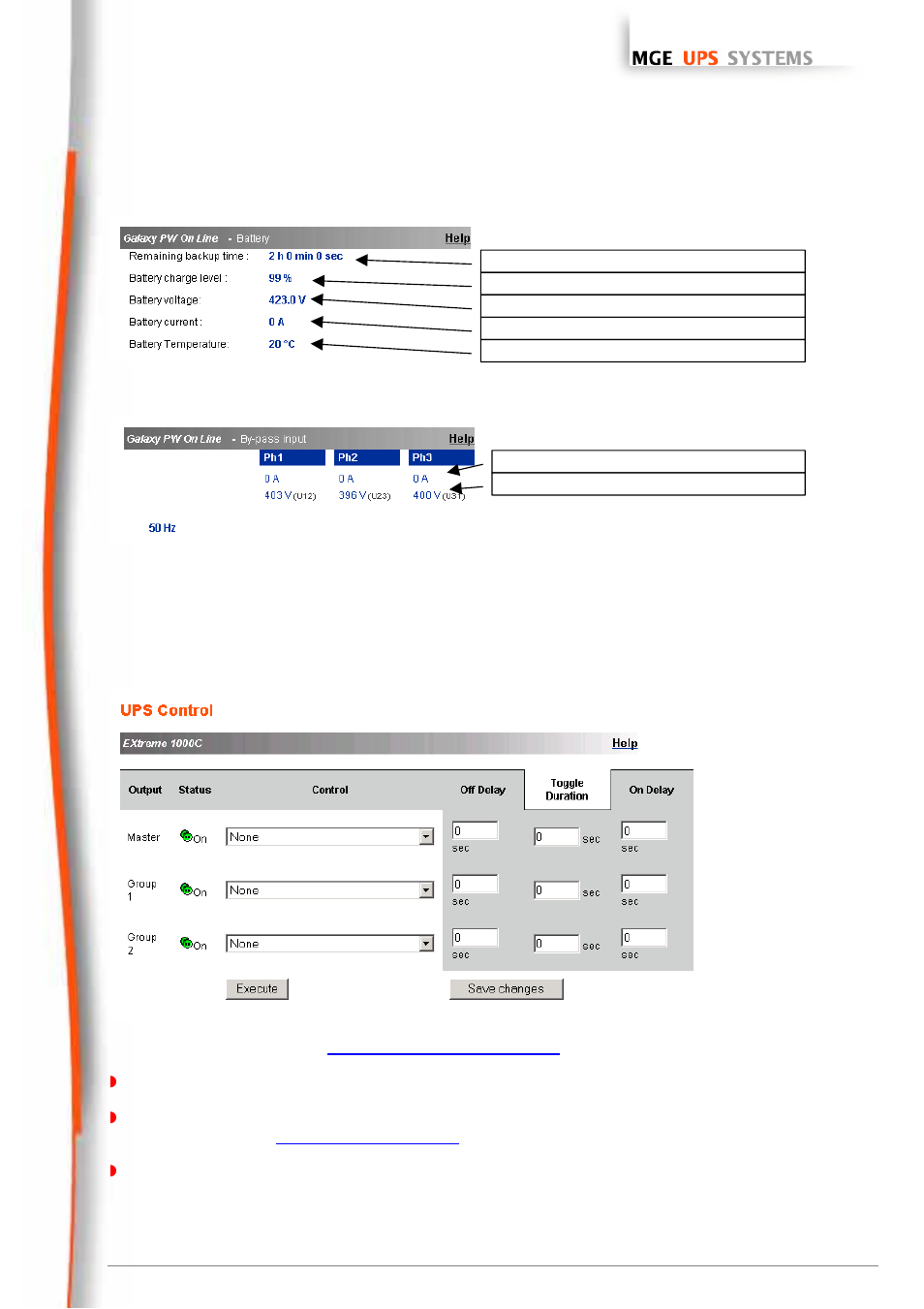Ups control, Network management cards, User manual | MGE UPS Systems 66074 User Manual | Page 16 / 69