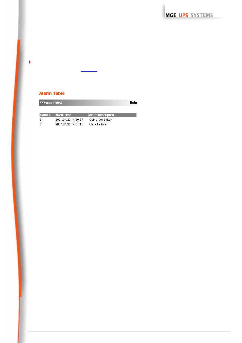 Viewing the alarms, Network management cards, User manual | MGE UPS Systems 66074 User Manual | Page 21 / 69