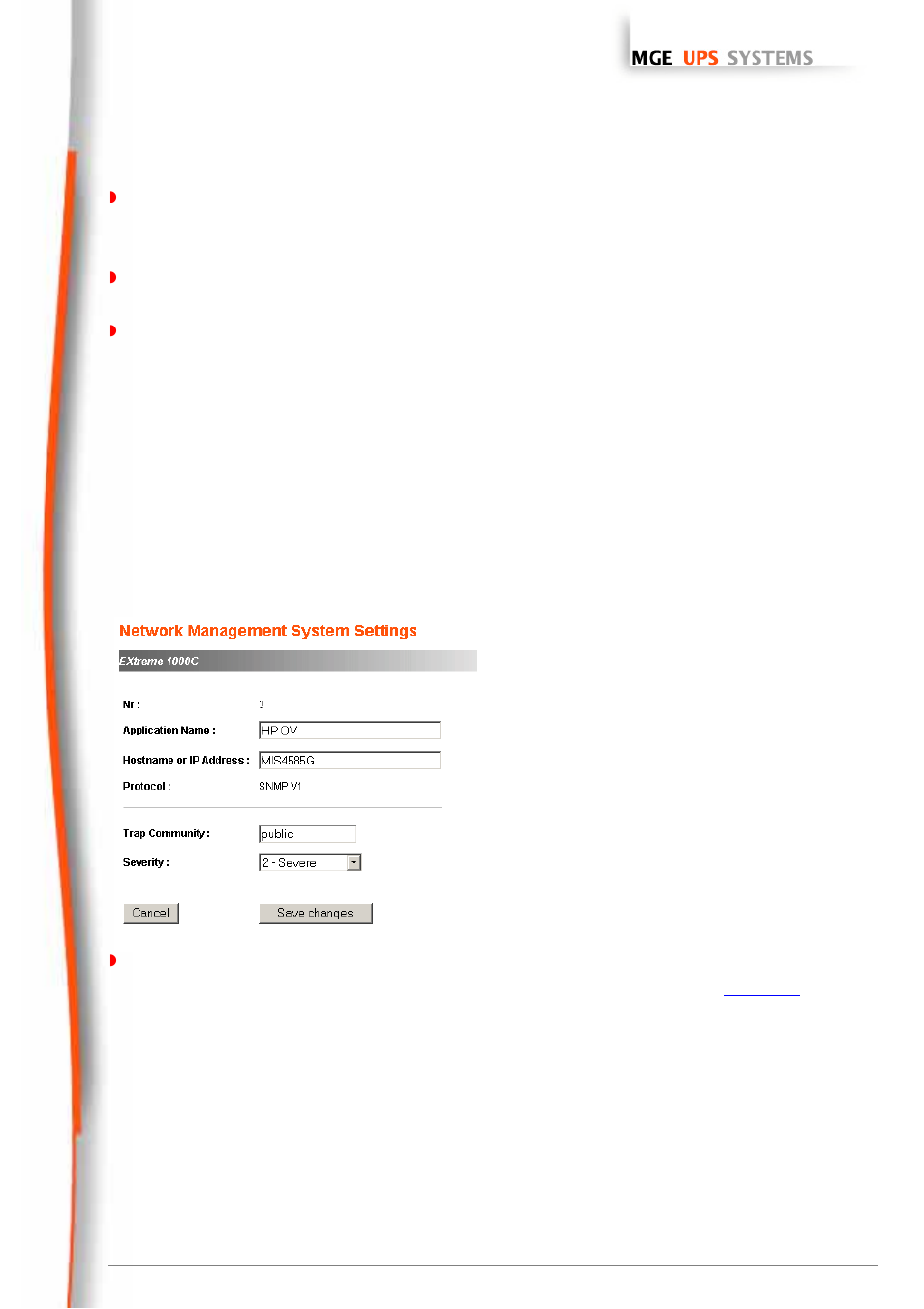 Central shutdown configuration, Network management cards, User manual | MGE UPS Systems 66074 User Manual | Page 36 / 69