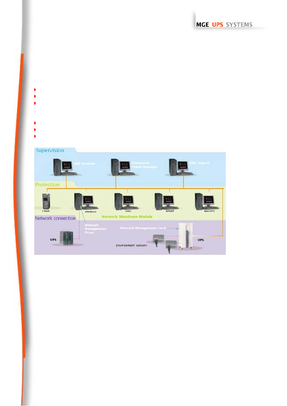 Mge network solution, General presentation, Connecting the ups to the ethernet network | Eneral, Resentation, 1 mge network solution, 1 general presentation, 1 connecting the ups to the ethernet network | MGE UPS Systems 66102 User Manual | Page 4 / 63