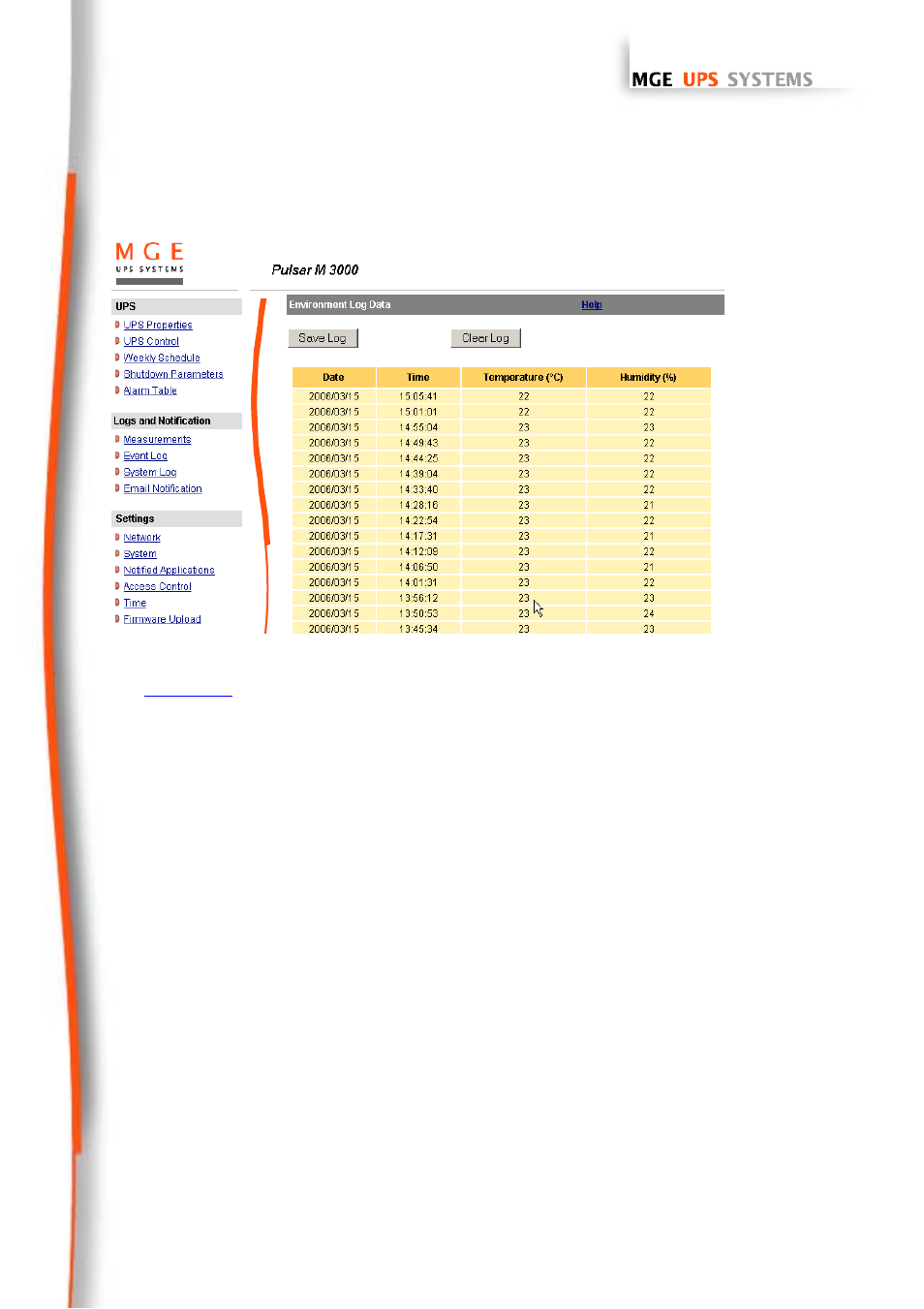 4 log | MGE UPS Systems 66102 User Manual | Page 45 / 63