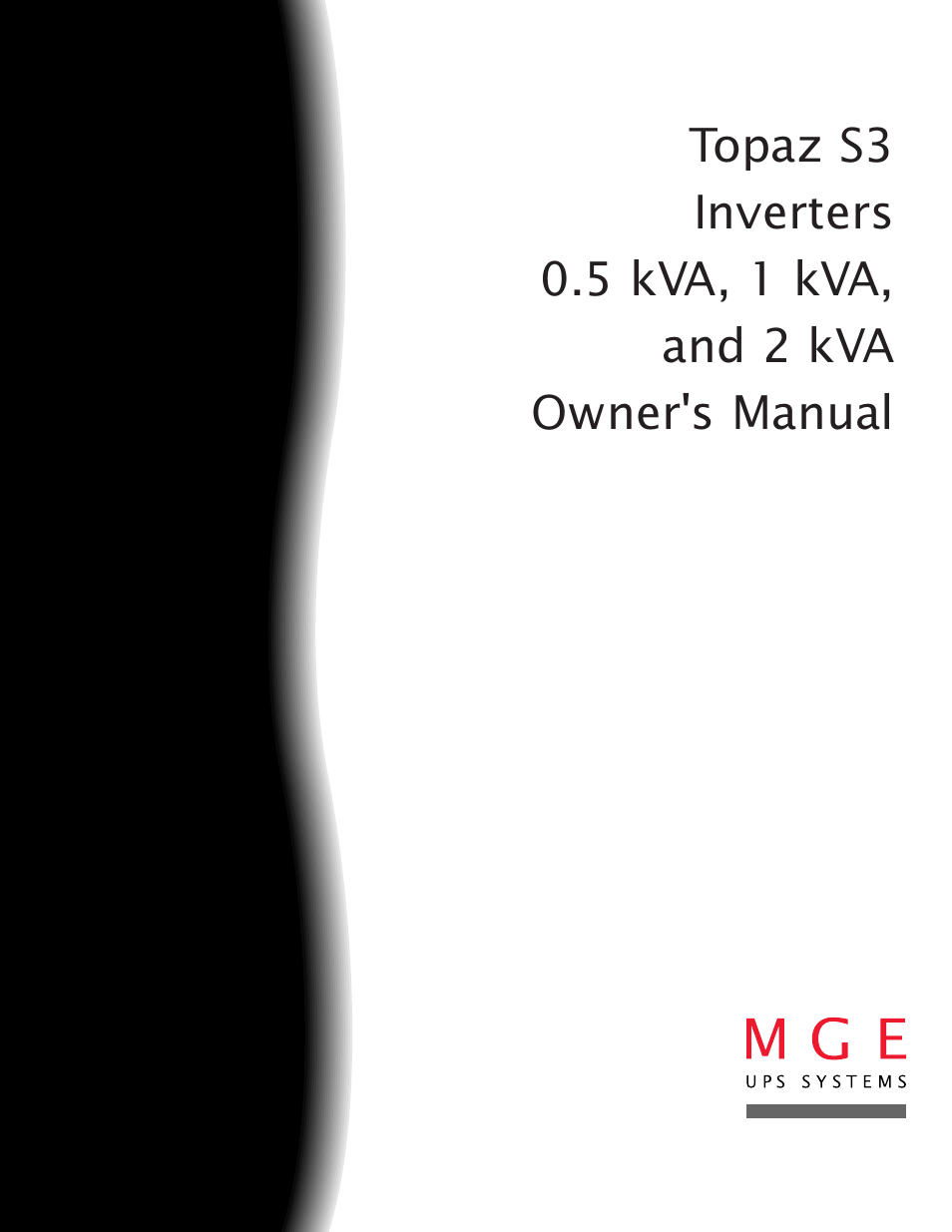 MGE UPS Systems S3 User Manual | 64 pages