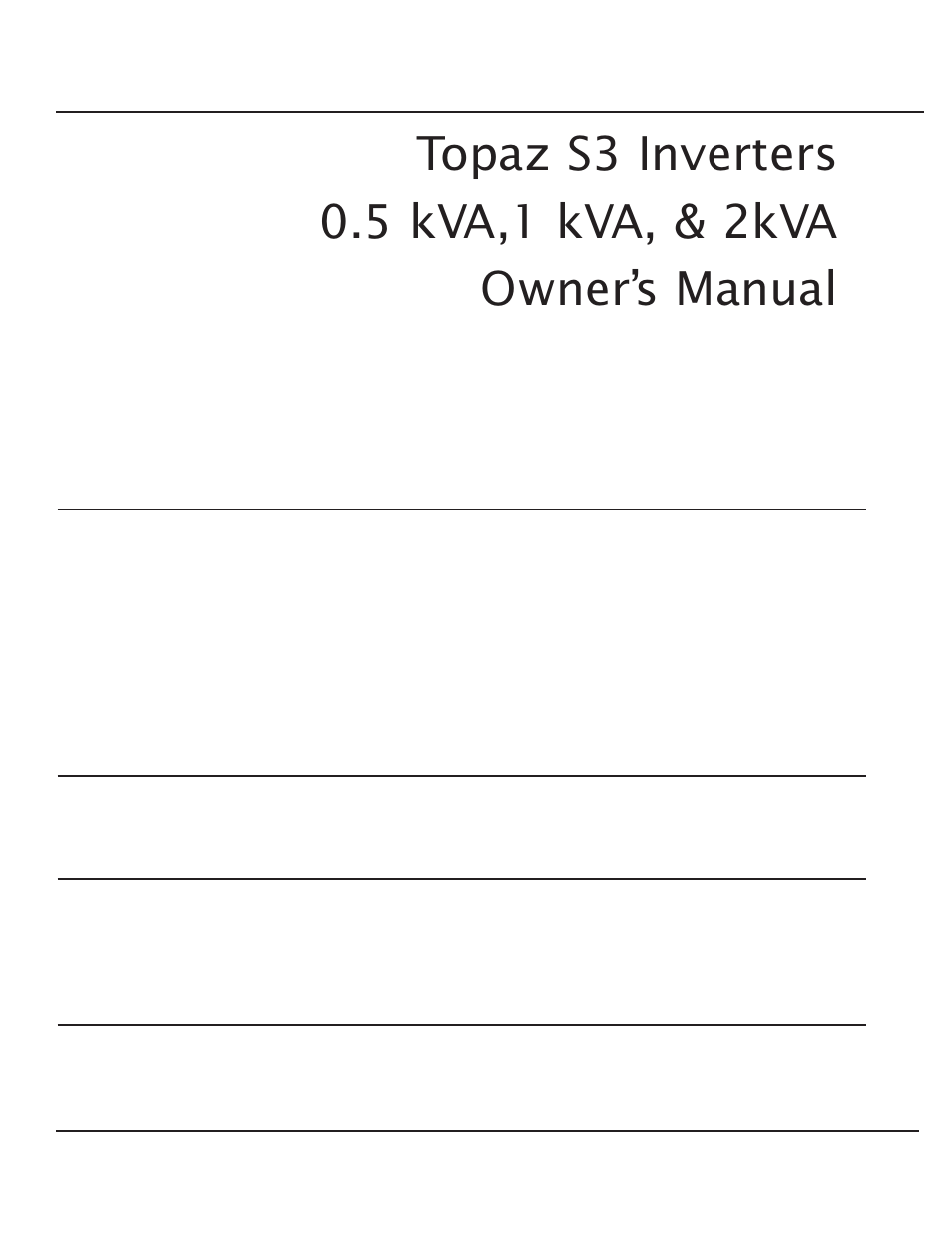 MGE UPS Systems S3 User Manual | Page 6 / 64